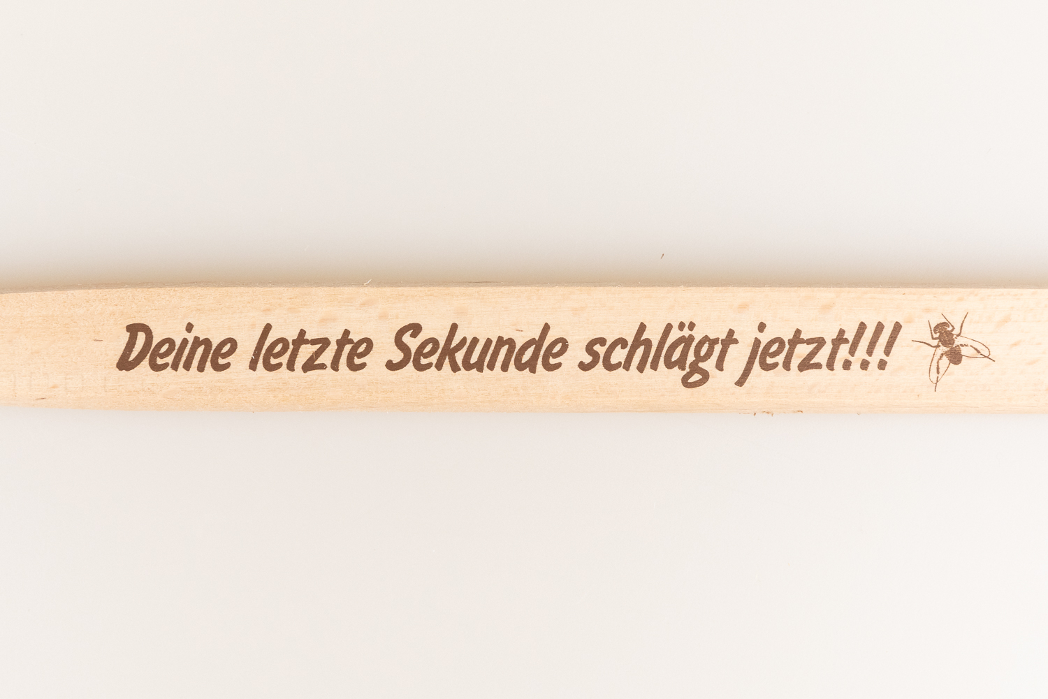 Fliegenklatsche mit Spruch