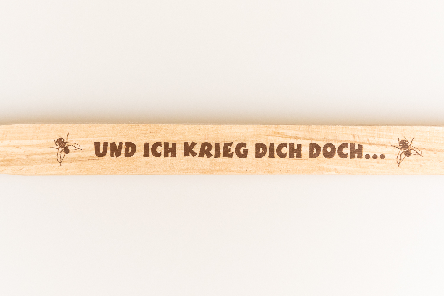 Fliegenklatsche mit Spruch