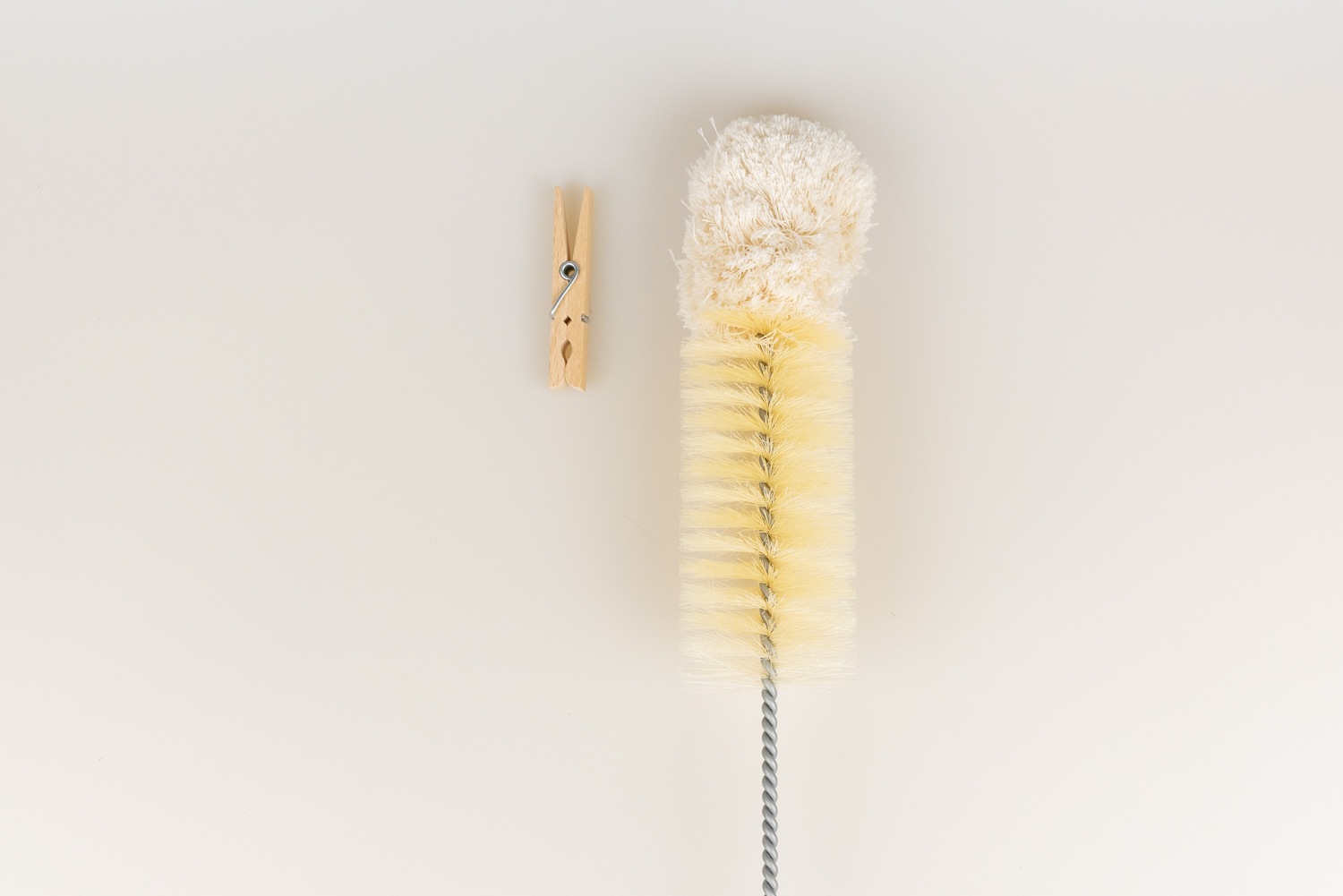 Flaschenbürste Baumwollkopf extra lang